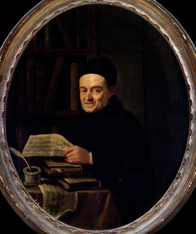 Retrato de Giovanni Battista Martini (Padre Martini) (Pere Martini) (1706-1784). Pintura de Angelo Crescimbeni (1734-1781). Século XVIII. Bolonha, Museo Museo civico de Angelo Crescimbeni