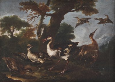 Paisagem com pássaros de Angelo Maria Crivelli