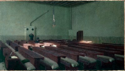 Natal no hospício para idosos Pio Albergo Trivulzio em Milão Pintura de Angelo Morbelli (1853-1919) 1909 Dim. 99x173,5 cm Turim, Galleria Civica d