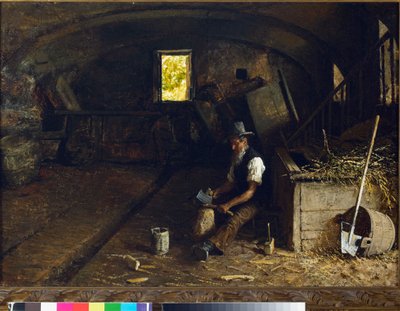 O divisor de madeira. 1881-84 de Angelo Morbelli