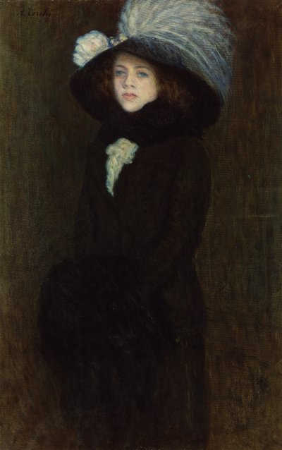 Retrato de uma jovem senhora (óleo sobre tela) de Angelo Torchi
