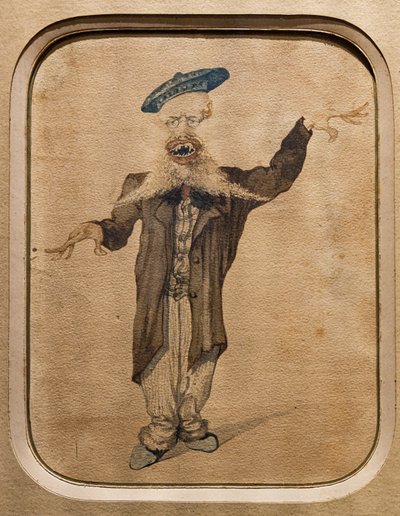 Caricatura de Telemaco Signorini, c.1884 (aguarela sobre papel) de Angiolo Tricca