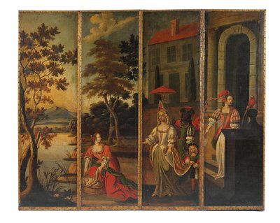 Ecrã frente e verso quatro vezes, c.1700 de Anglo Flemish School