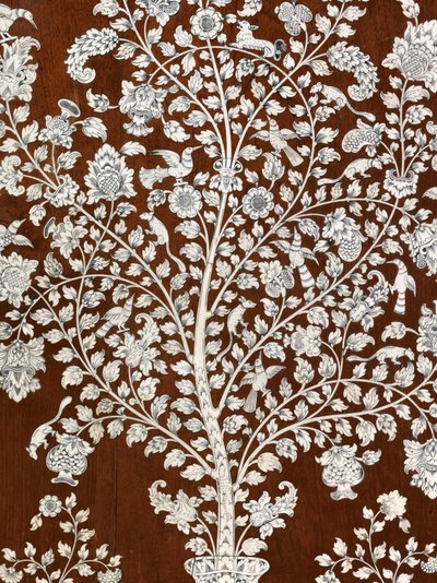 Gabinete, Vizagapatam, c.1720-30 (marfim, teca, ébano e carapaça de tartaruga) de Anglo Indian School