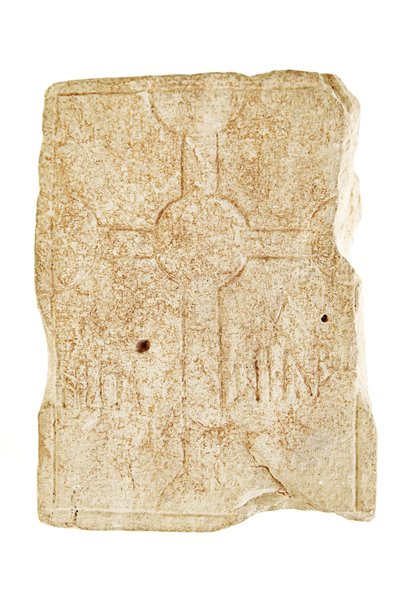 Marcador de Grave, meados do século VII a meados do século VIII (calcário) de Anglo-Saxon Anglo-Saxon