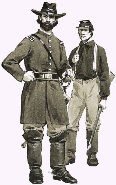 Um oficial de cavalaria e soldado dos EUA de Angus McBride