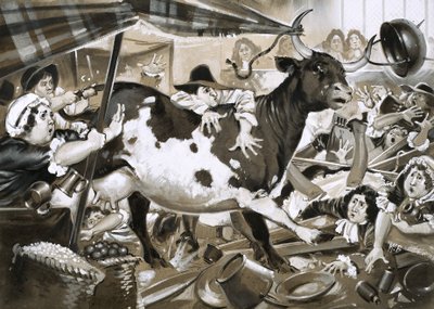 Uma vaca entrou em Westminster Hall e provocou o caos de Angus McBride