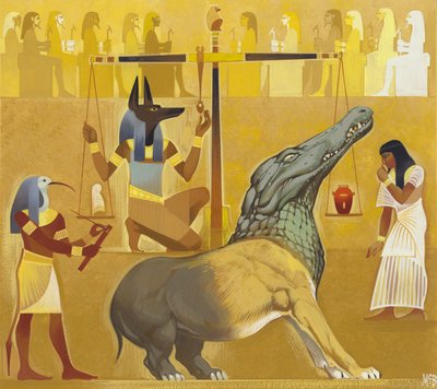 Amemit (guache sobre papel) de Angus McBride