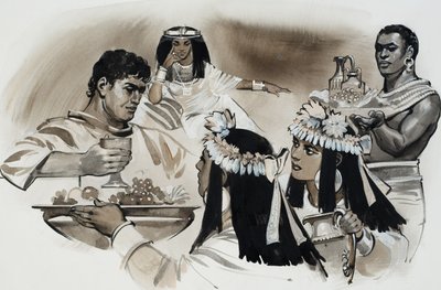 António e Cleópatra (guache sobre papel) de Angus McBride