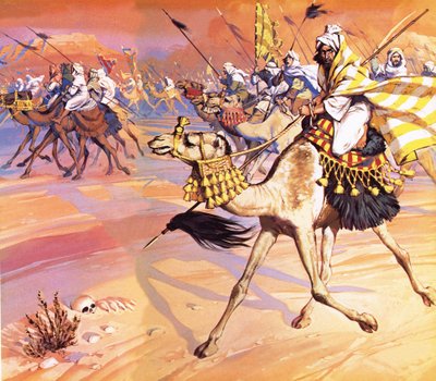 Árabes que atravessam o deserto para matar Mohamed de Angus McBride