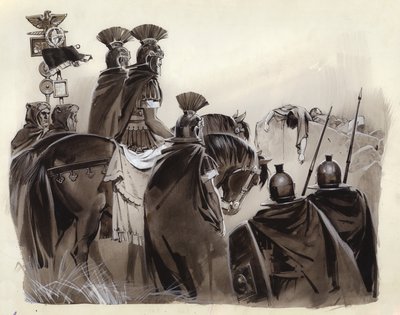 Brutus e Cassius mortos (guache sobre papel) de Angus McBride