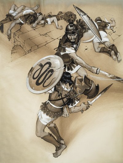 Horatii (guache sobre papel) de Angus McBride
