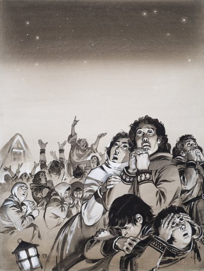 Véspera de Ano Novo no ano 999 d.C. (guache sobre papel) de Angus McBride