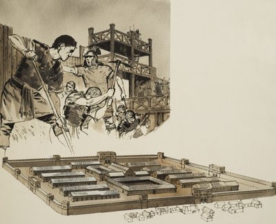 Acampamento romano (guache sobre papel) de Angus McBride