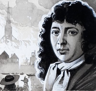Samuel Pepys e o Grande Incêndio de Londres de Angus McBride