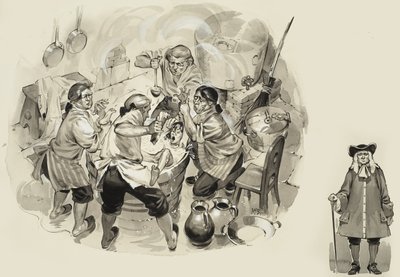 O primeiro banho de Smith (guache sobre papel) de Angus McBride