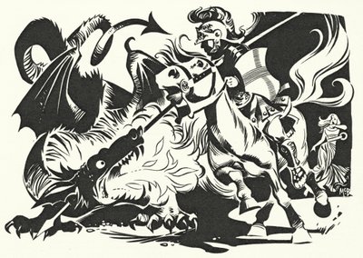 São Jorge e o Dragão (litografia) de Angus McBride