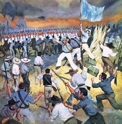 A defesa da paliçada de Eureka de Angus McBride