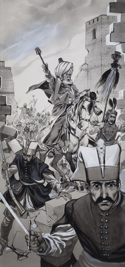 A queda de Constantinopla (guache sobre papel) de Angus McBride