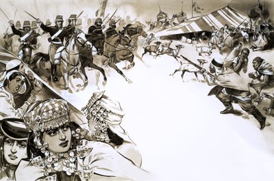Os franceses invadem a Argélia (guache sobre papel) de Angus McBride