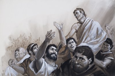O Reinado de Agripa, de "A Glória que foi Roma" (guache sobre papel) de Angus McBride
