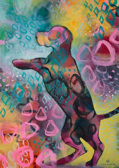 Cão abstrato vibrante de Ania Witwitzka