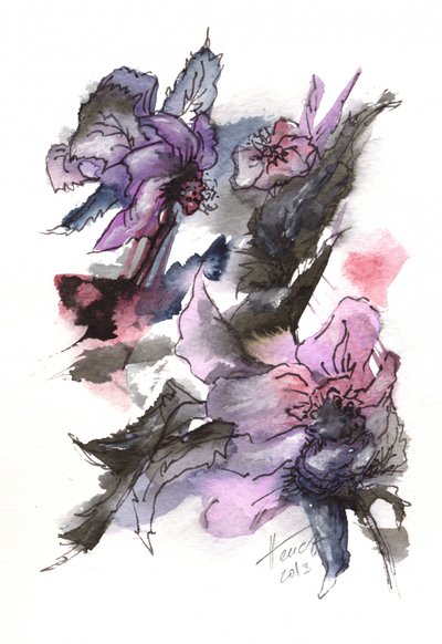Esboço floral melancólico de Aniko Hencz
