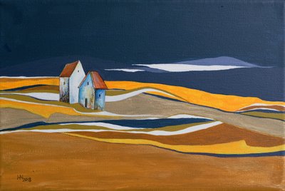Duas Casas em Colinas Ondulantes de Aniko Hencz