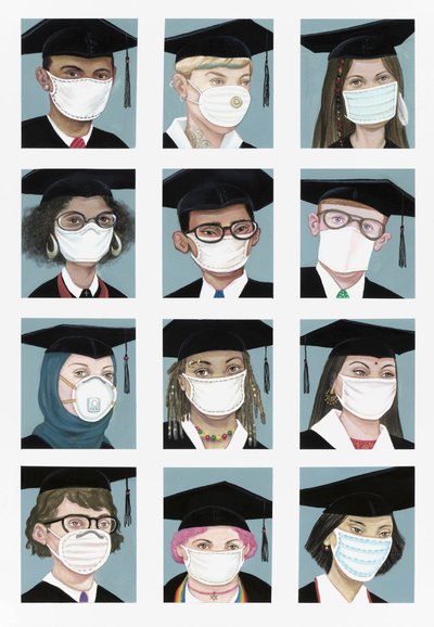 Classe de 2020, 2020 (acrílico sobre placa de ilustração) de Anita Kunz