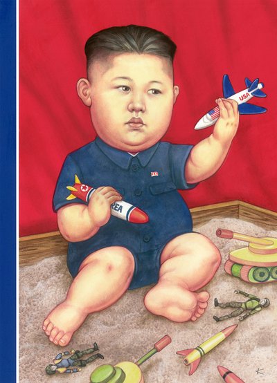 Dangerous Toys, 2016 (acrílico sobre placa de ilustração) de Anita Kunz