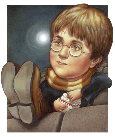 Harry Potter, 2001 (acrílico sobre placa de ilustração) de Anita Kunz