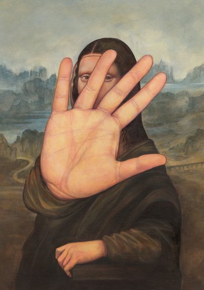 No Photos please!, 2022 (acrílico sobre placa de ilustração) de Anita Kunz