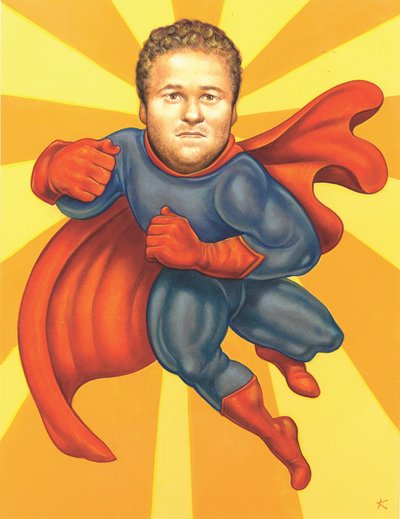 Seth Rogan, 2005 (acrílico sobre cartão de ilustração) de Anita Kunz
