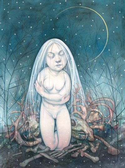 inverno, 2013 (tinta acrílica sobre cartão de ilustração) de Anita Kunz
