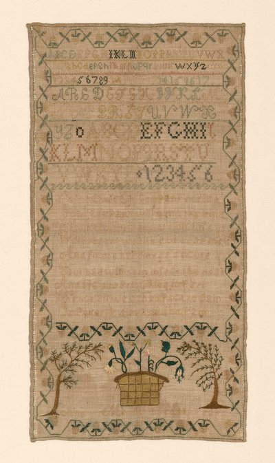 Sampler, Estados Unidos, século XIX. de Ann Morris
