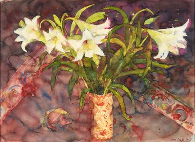 Lírios (aquarela) de Ann Oram
