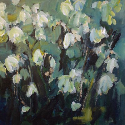 Flores Brancas Impressionistas de Anna-Karin Bergius
