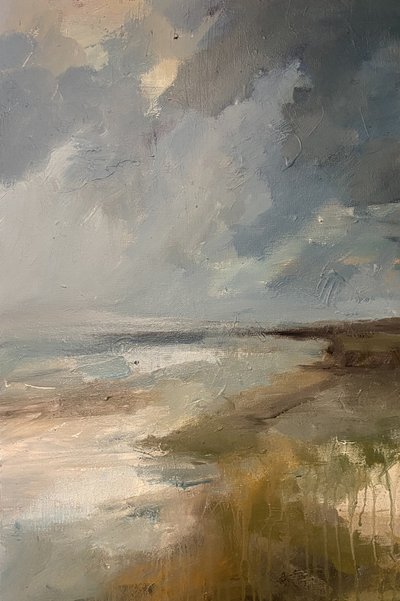 A serenidade da praia tempestuosa de Anna-Karin Bergius