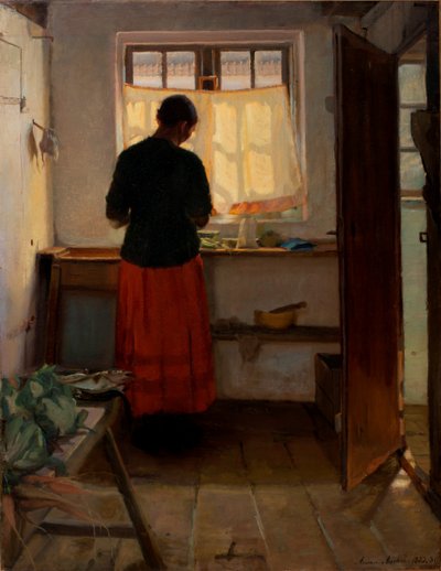 A empregada na cozinha de Anna Ancher