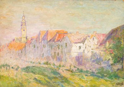 A View of Verre, Zeeland, c.1906 (óleo sobre tela colocado a bordo) de Anna Boch