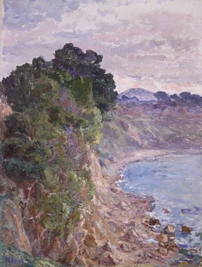 Falésias da costa de Sanary, Provença (óleo sobre tela) de Anna Boch