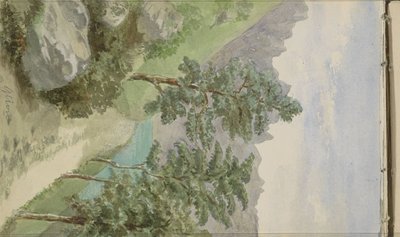 Paisagem de montanha com água perto de Glion de Anna Catharina Maria van Eeghen (possibly)