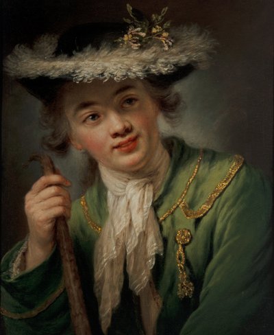 Retrato de uma jovem mulher de Anna Dorothea (1721 82) Lisiewska