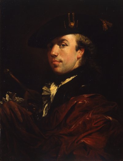 Retrato de um pintor, segunda metade do século XVIII.. de Anna Dorothea Therbusch Lisiewska