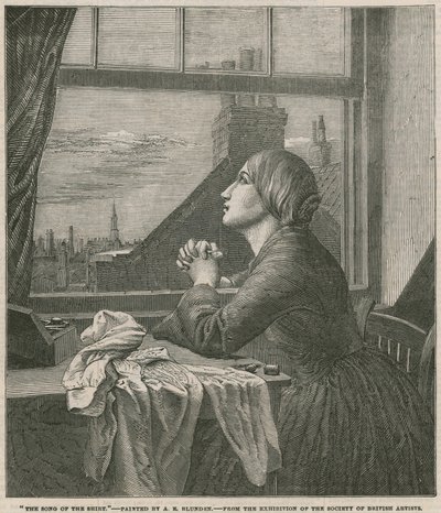 The Song of the Shirt - pintado por A E Blunden (gravura) de Anna E. Blunden