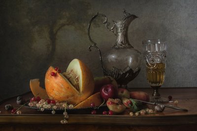 Natureza morta clássica com frutas de Anna Petina