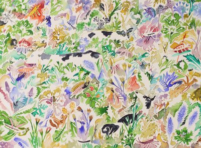 2 Swansong, 2023 (aguarela) de Anna Pugh