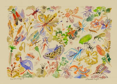 5 Swansong, 2023 (aguarela) de Anna Pugh