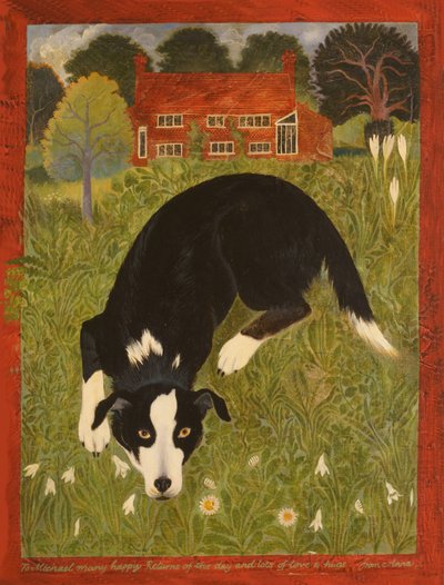 Cão Collie (acrílico) de Anna Pugh