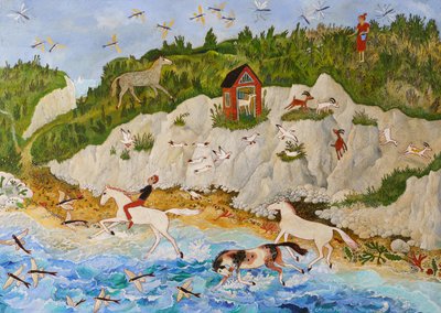 Peixe voador, 2020 (acrílico) de Anna Pugh
